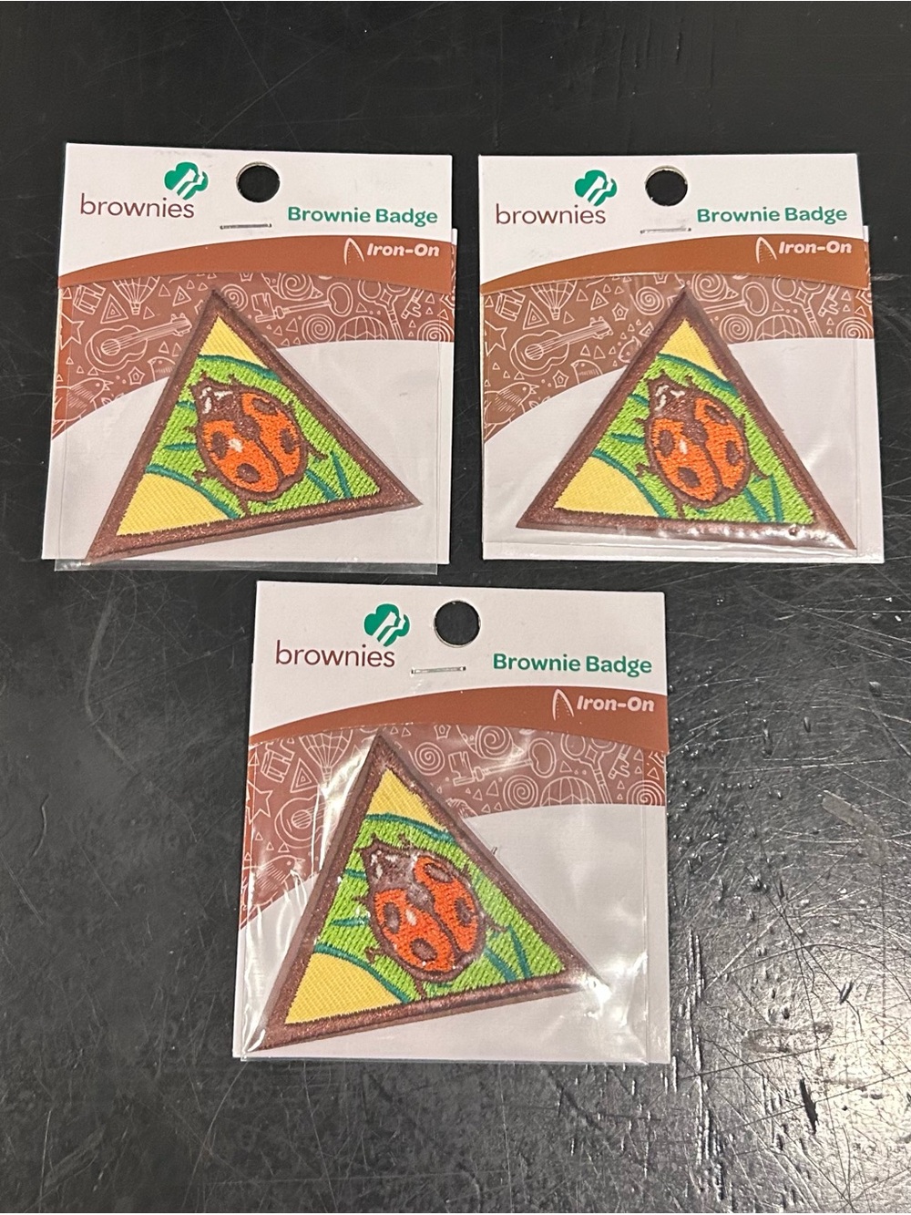 Girl Scouts Brownie Iron-On Bug Badge - NIP